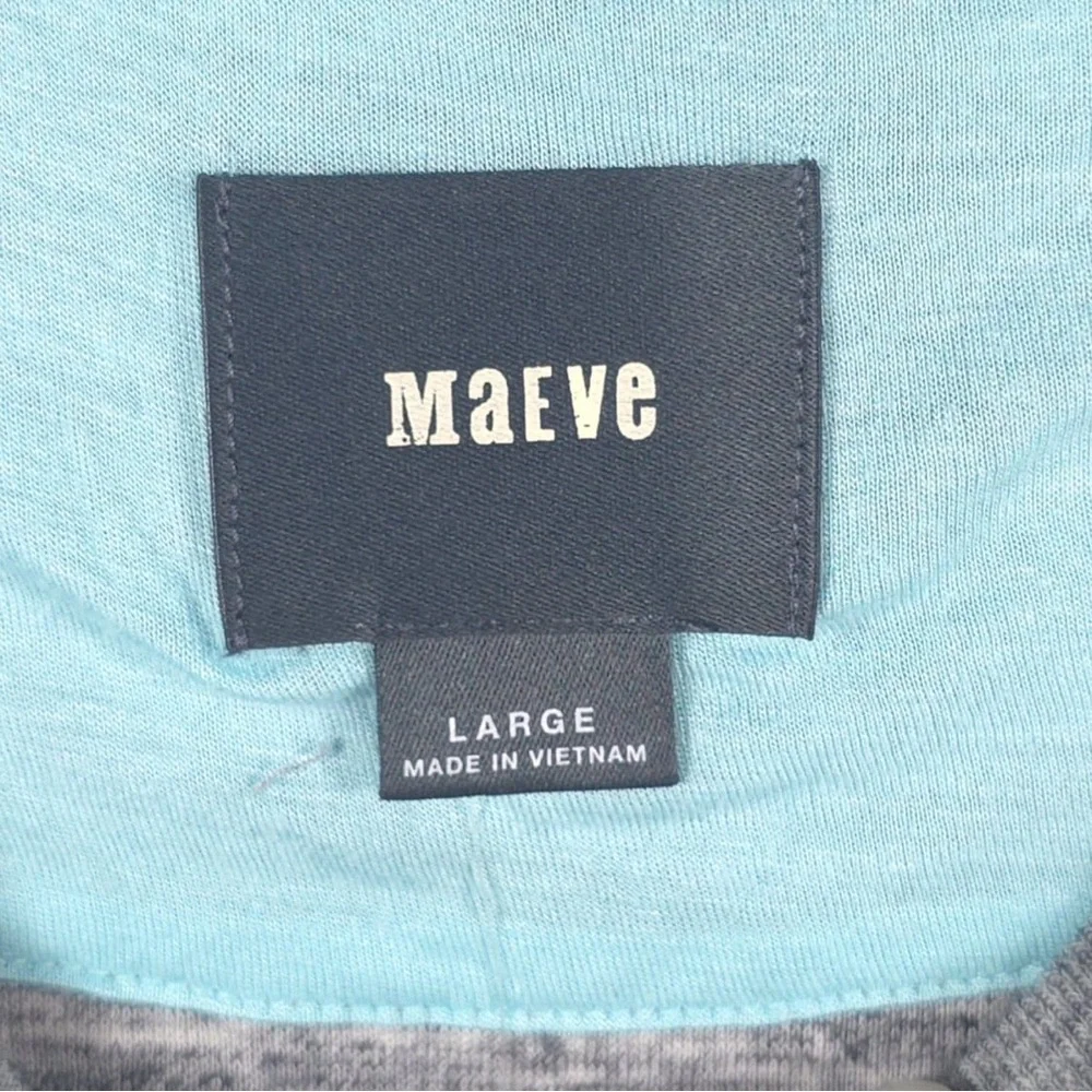 NWT Anthropologie MAEVE Riley Heathered Wrap Tie‎ Waist Soft Mini Dress LARGE